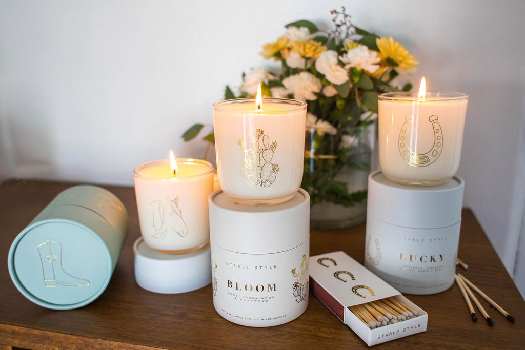 Icons western and equestrian candle collection by Stable Style